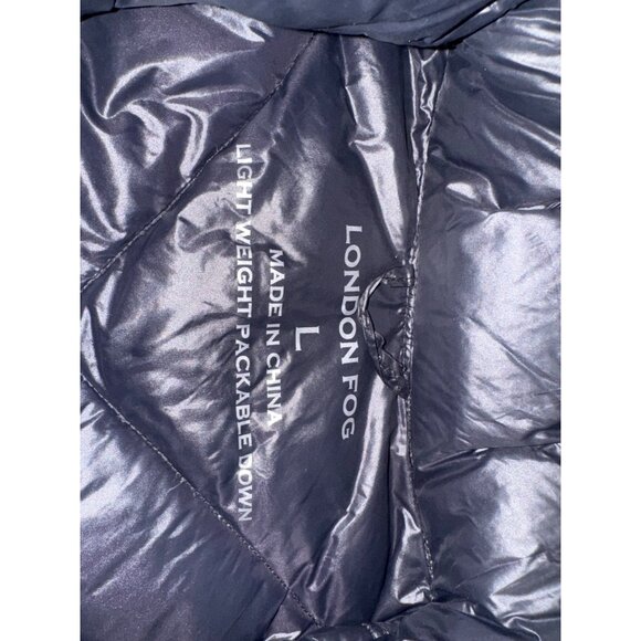 London Fog Goose Down Lightweight Packable Puffer Coat Jacket L Winter Travel - Picture 5 of 10